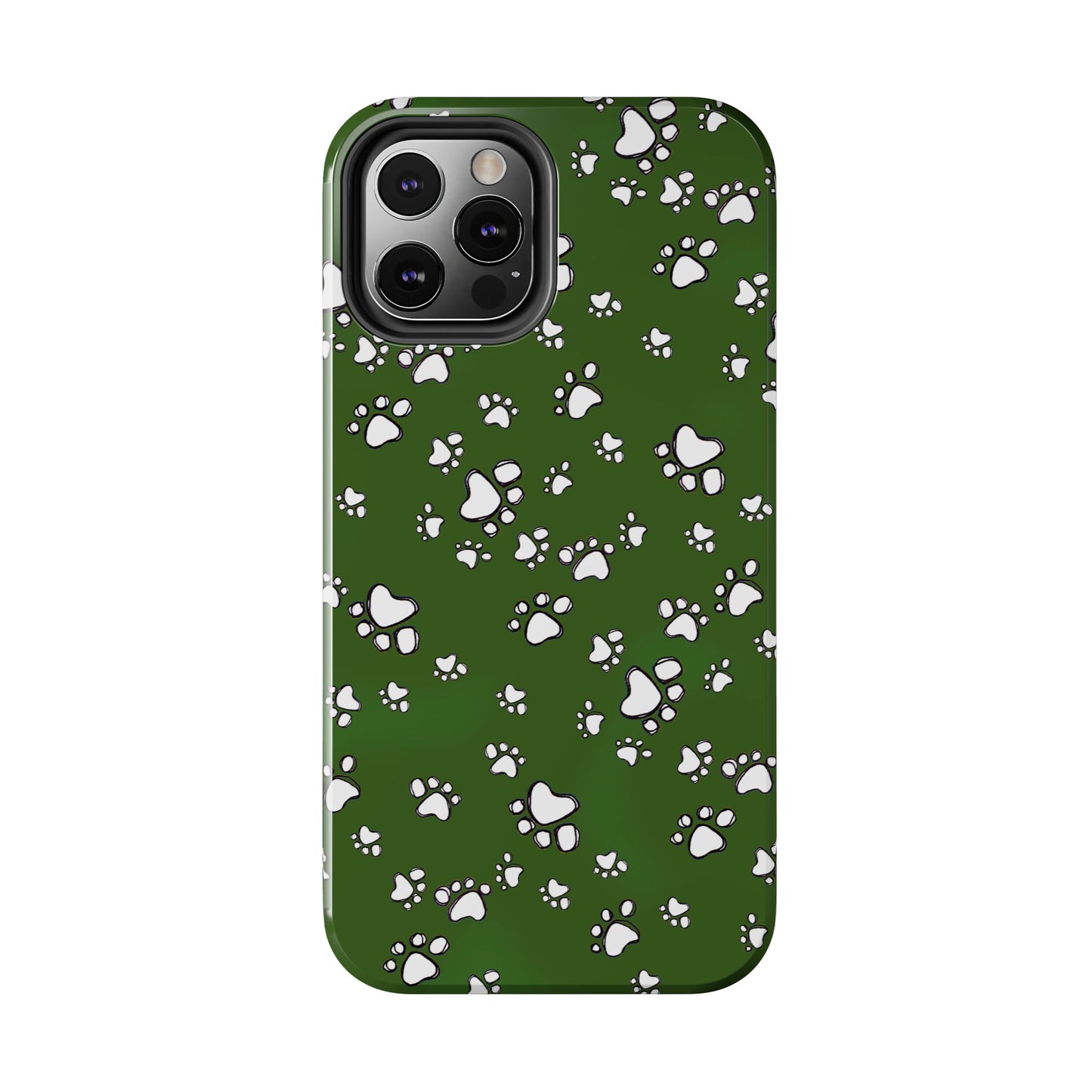 Paw Flakes Green Phone Case