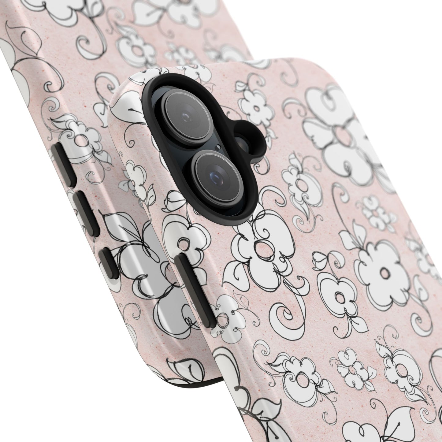 Lady Flowers Paris Pink Phone Case