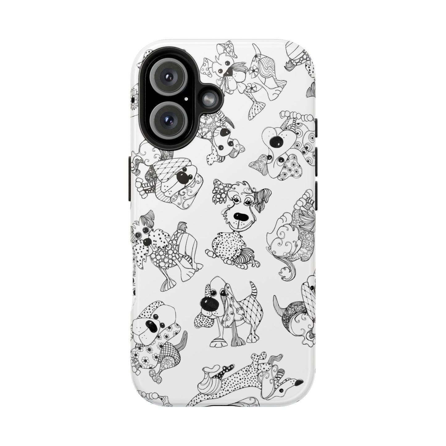 Doodle Dogs White Phone Case