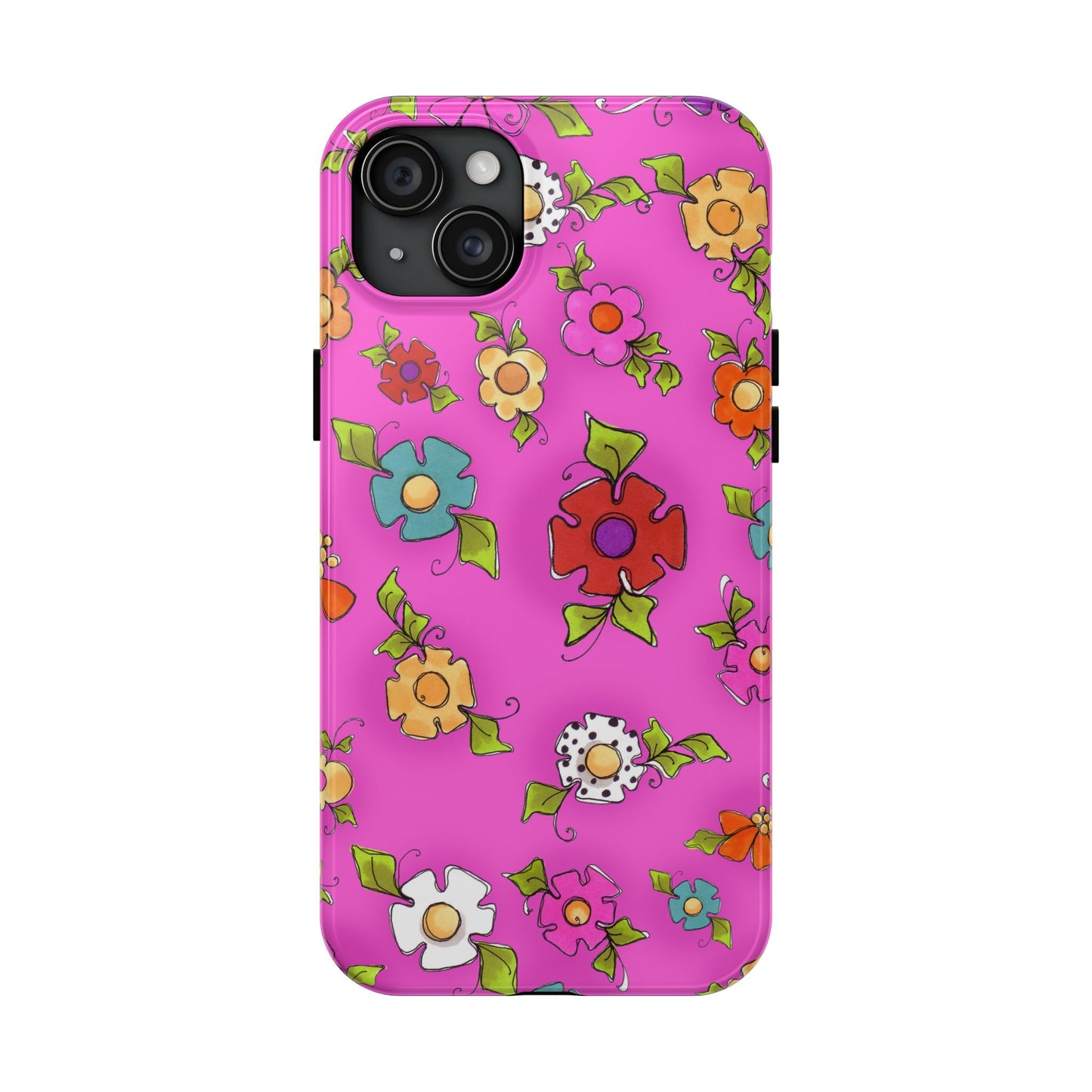Happy Blooms Cerise Phone Case