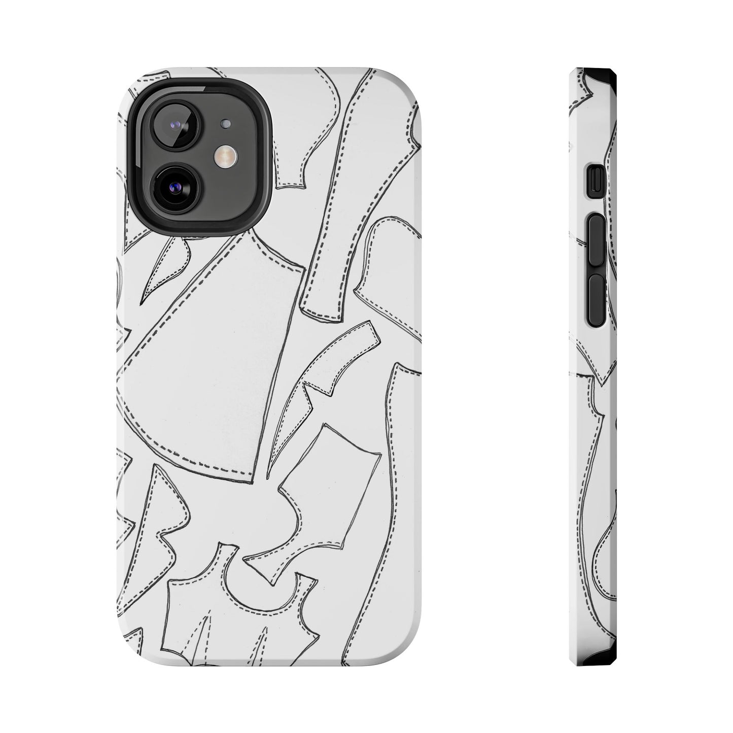 Pattern Pieces White Phone Case