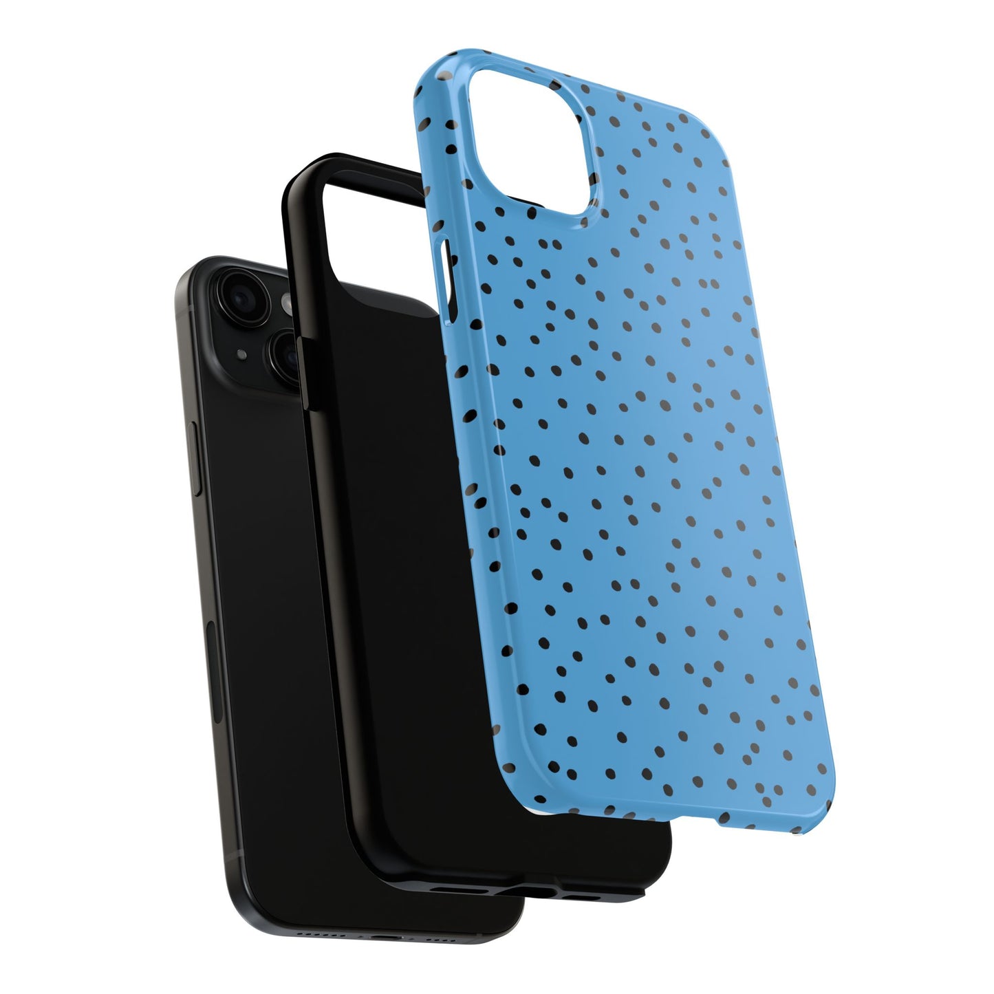 Dinky Dots Turquoise / Black Phone Case