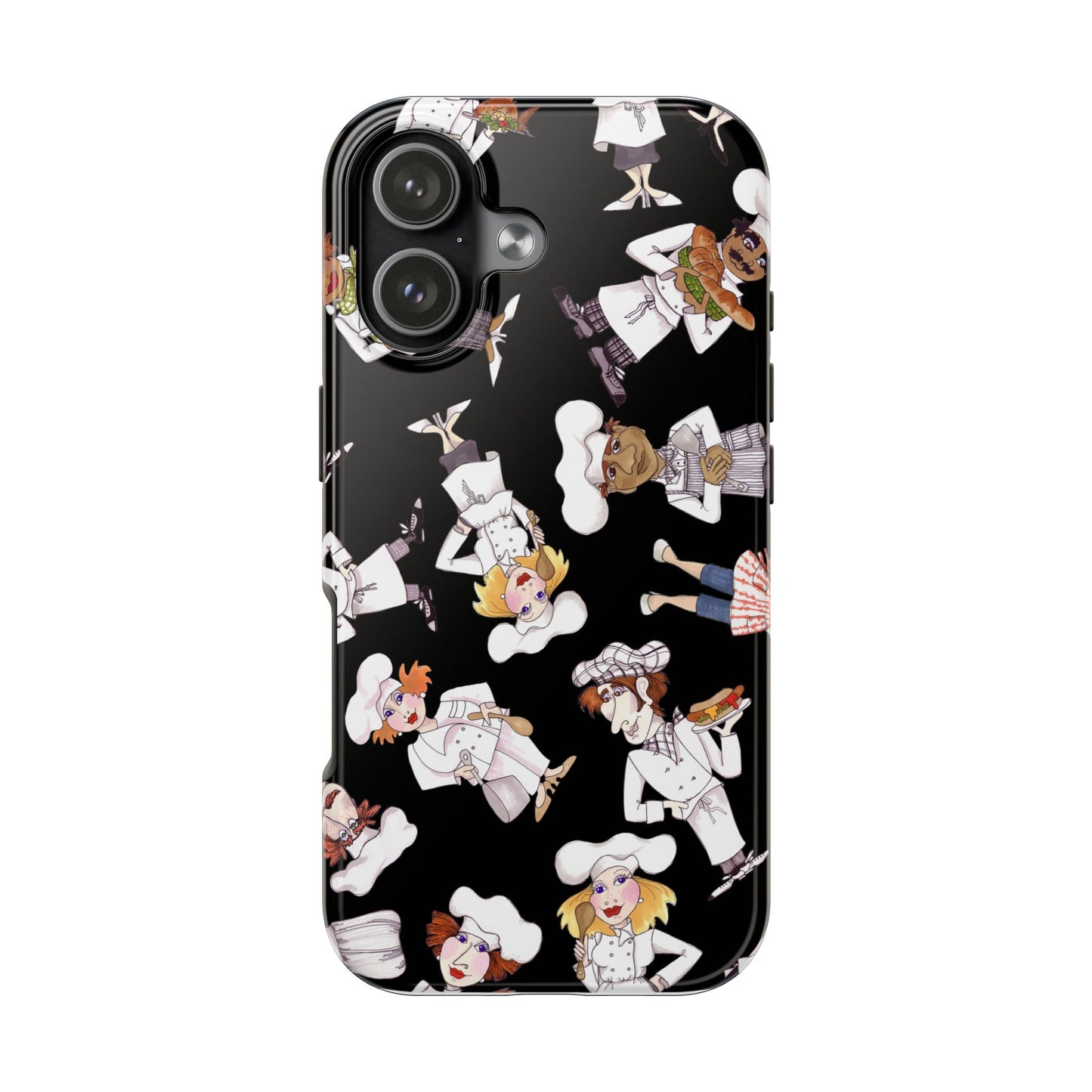 Tossed Chefs Black Phone Case