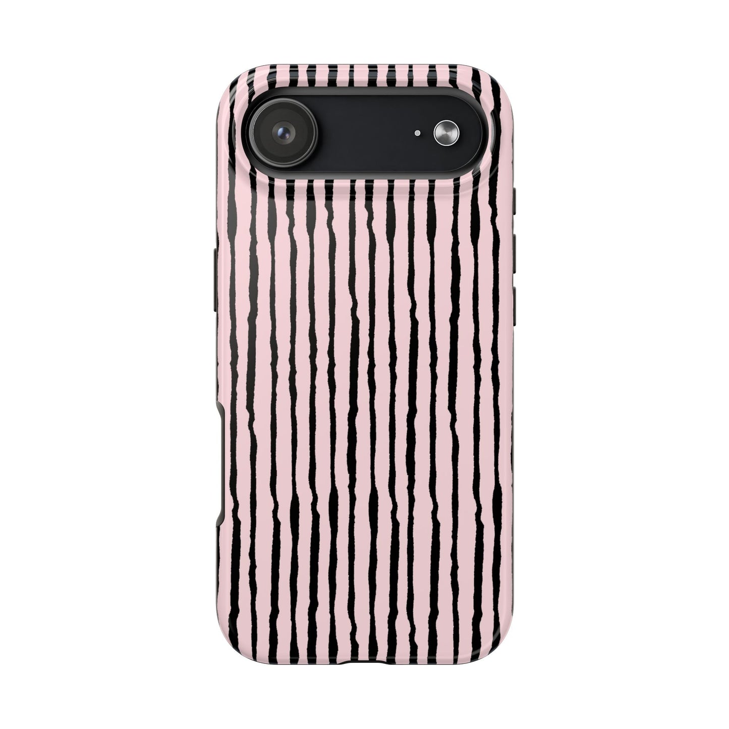 Sorta Stripe Light Pink / Black Phone Case