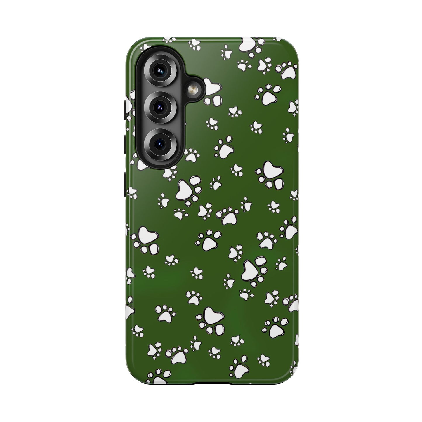 Paw Flakes Green Phone Case