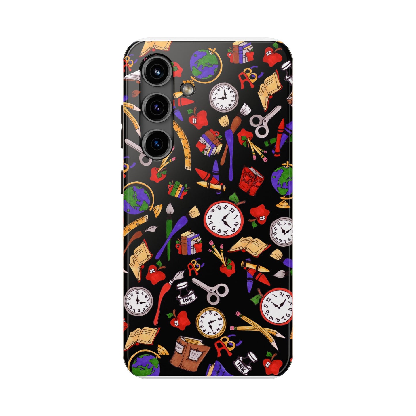 School Stuff Black Phone Case