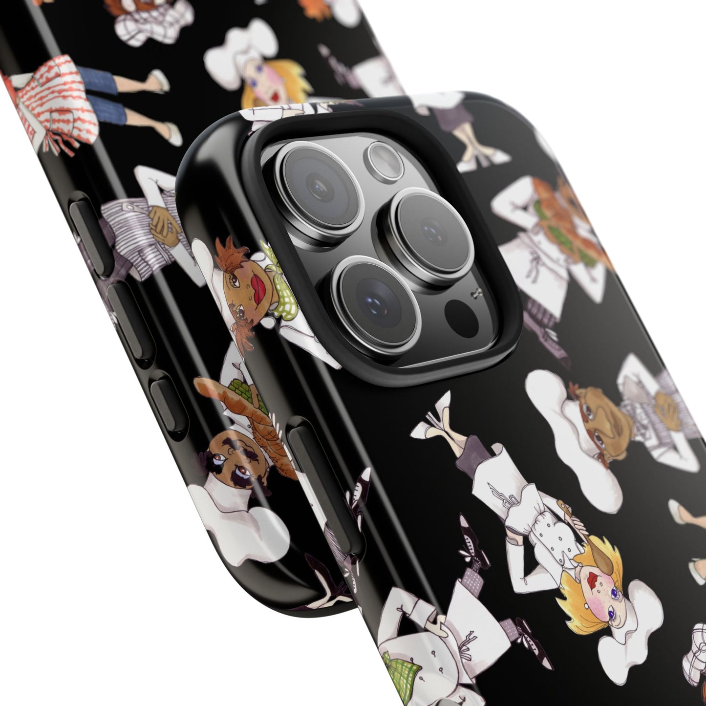Tossed Chefs Black Phone Case