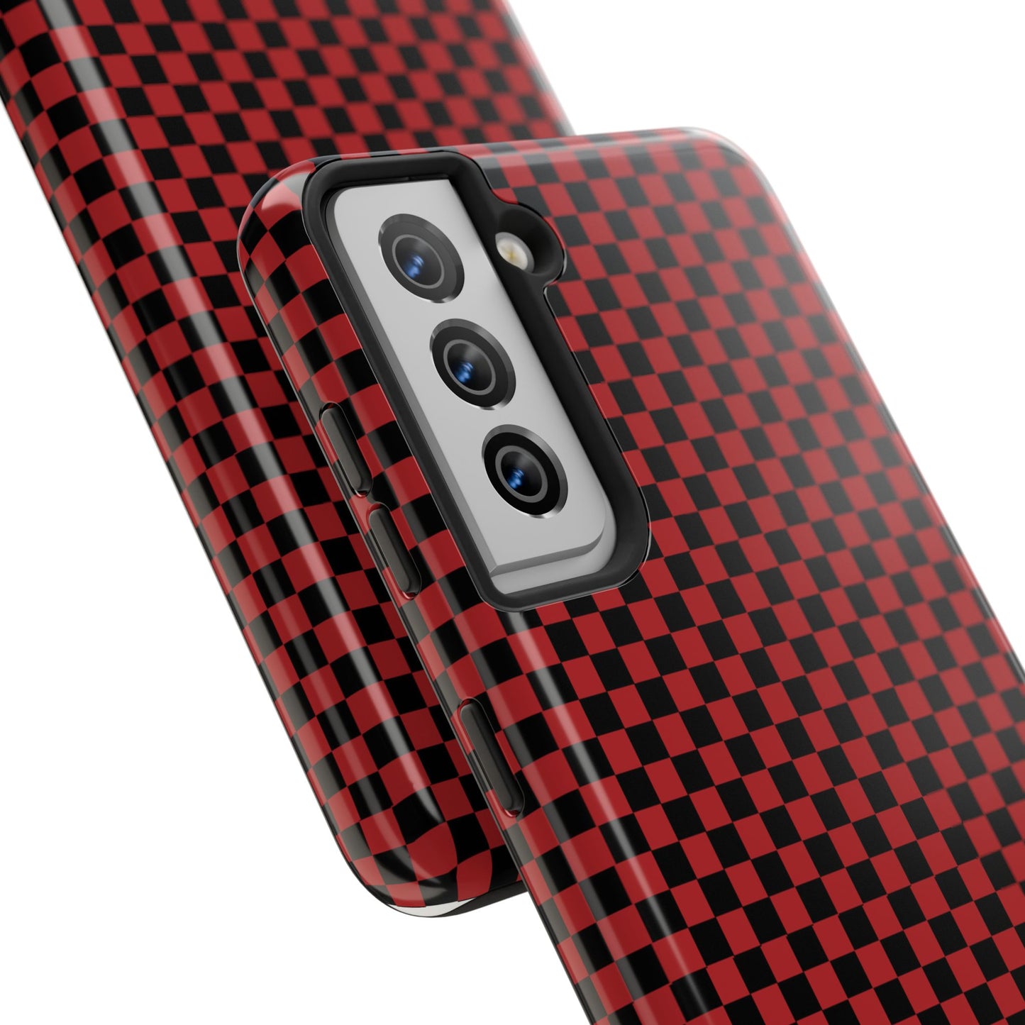 Checkerboard Red / Black Phone Case