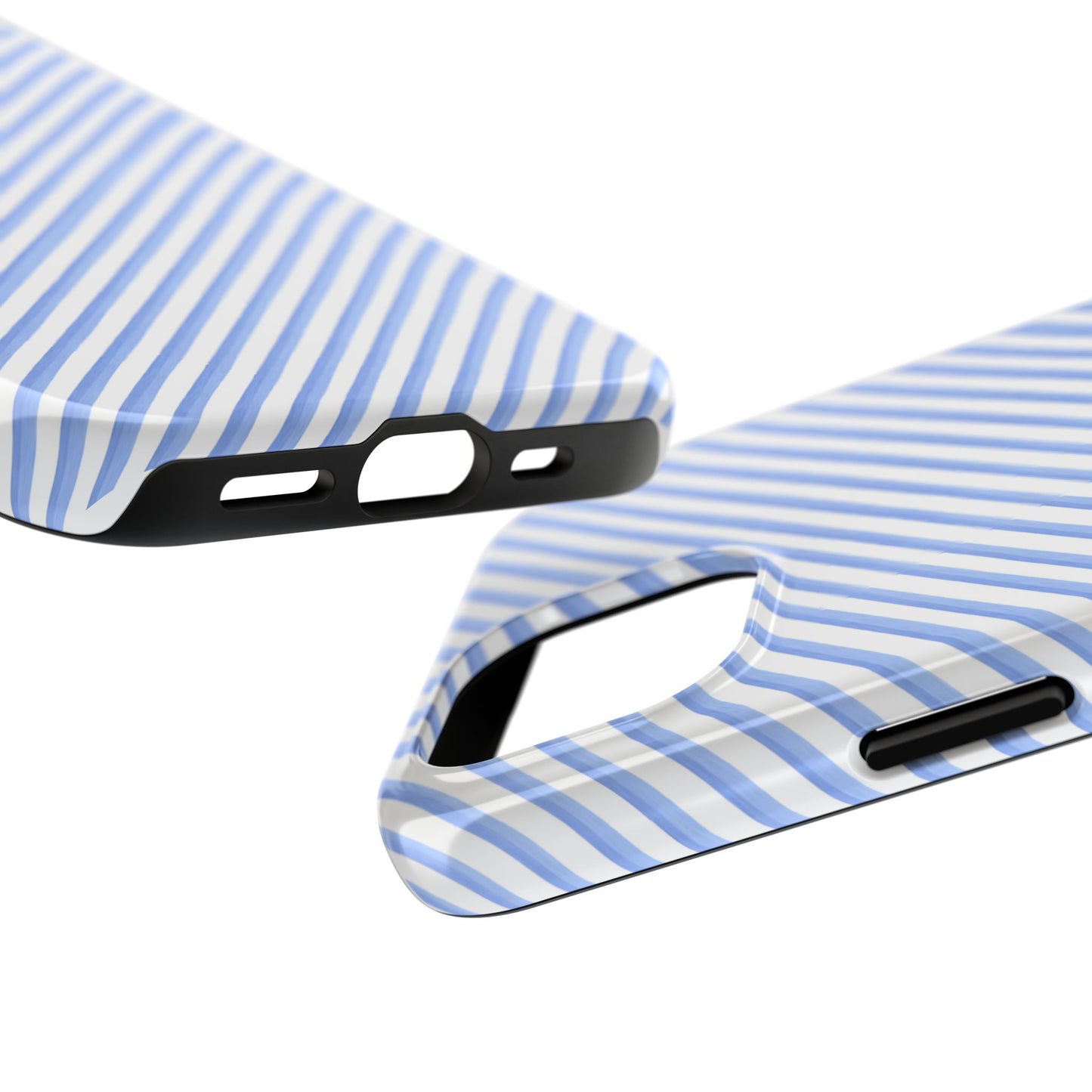 Bias Stripe Blue / White Phone Case