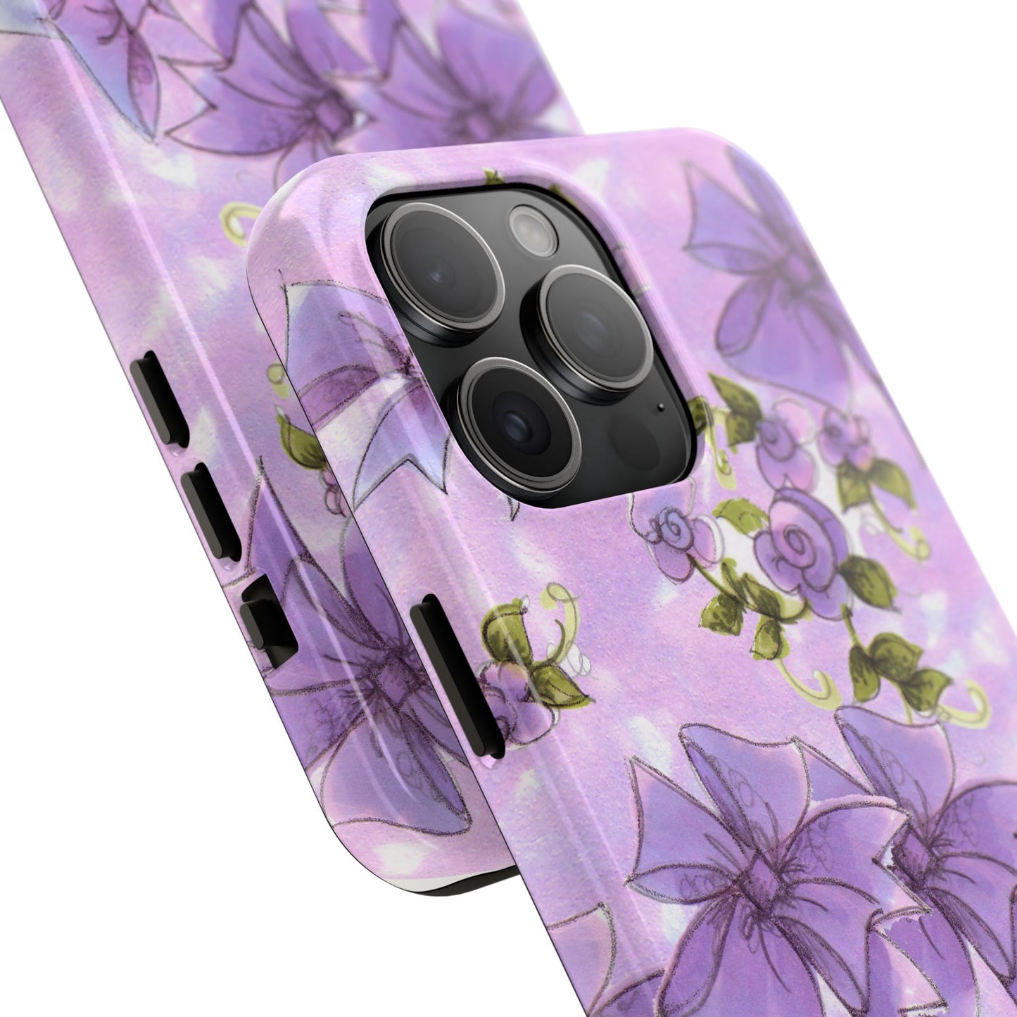 Bows & Flowers Purple Phone Case