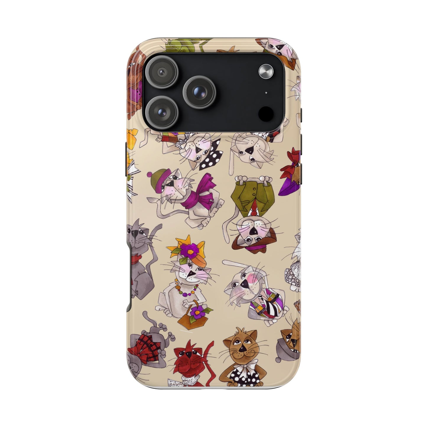 Spice Cats Tossed Muslin Phone Case