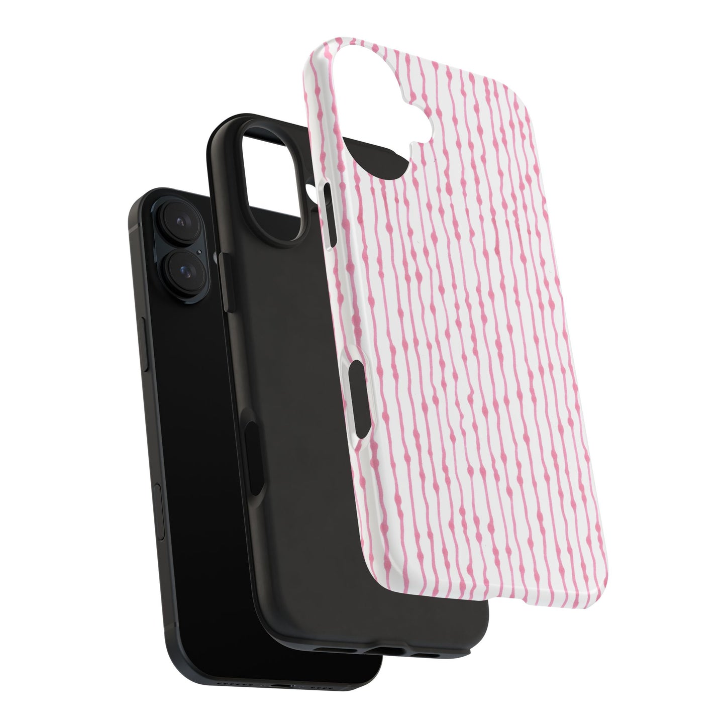 Faux Seersucker White / Pink Phone Case