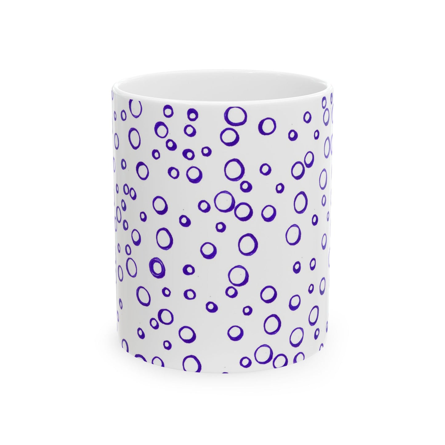 Blue See Through Dots Cup