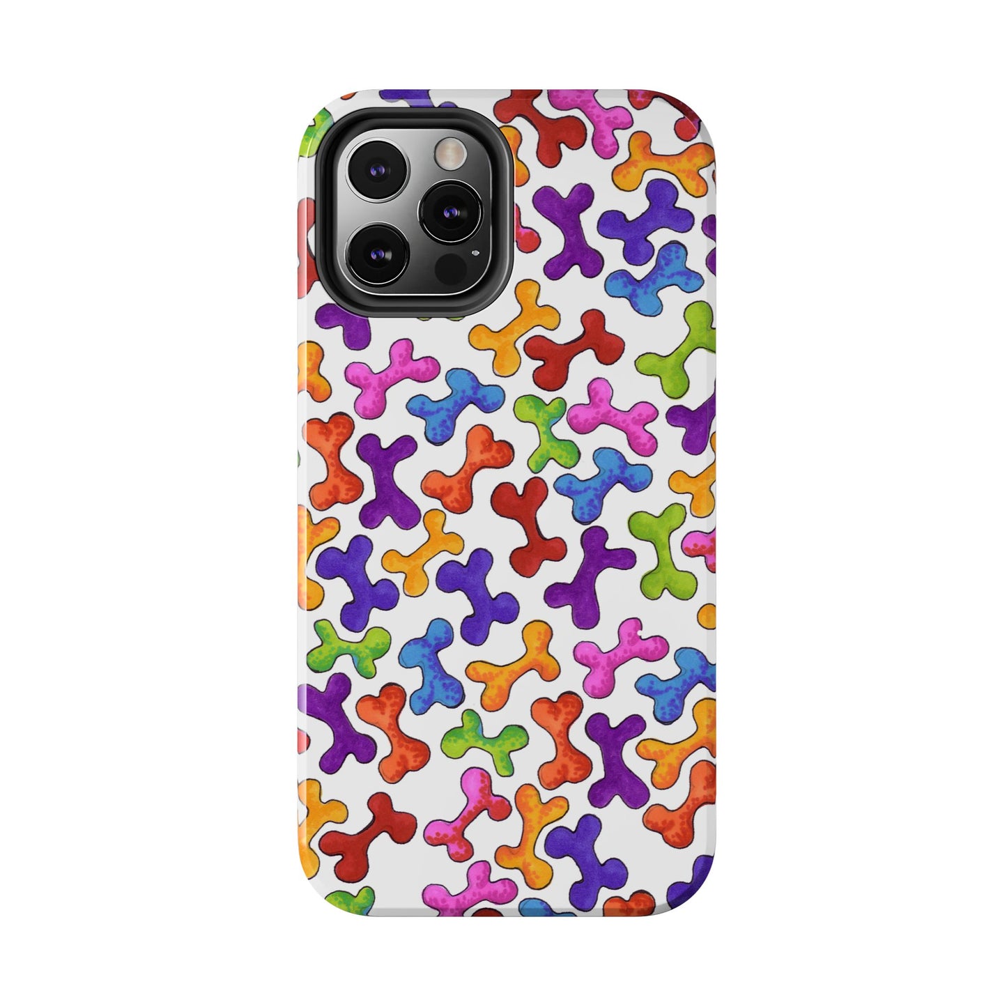 Fancy Bones White / Multi Phone Case