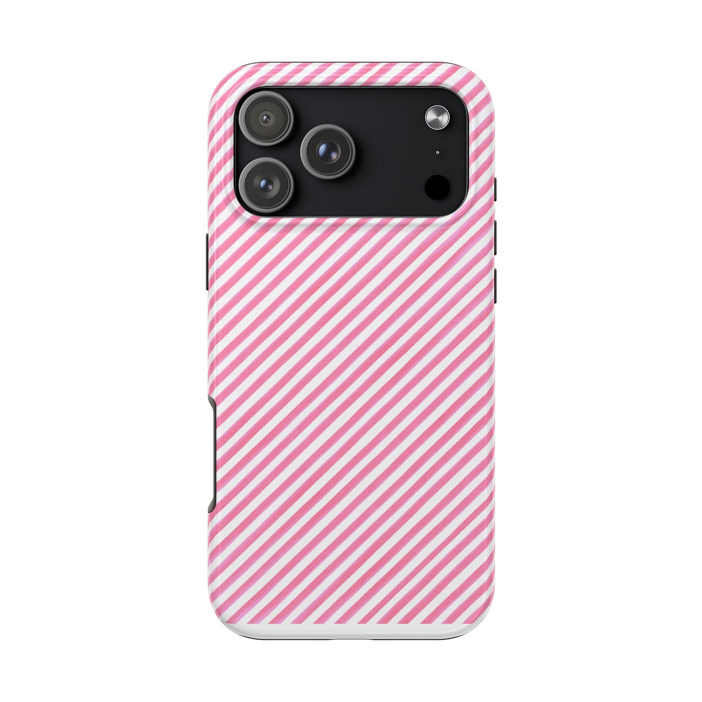 Bias Stripe Pink / White Phone Case