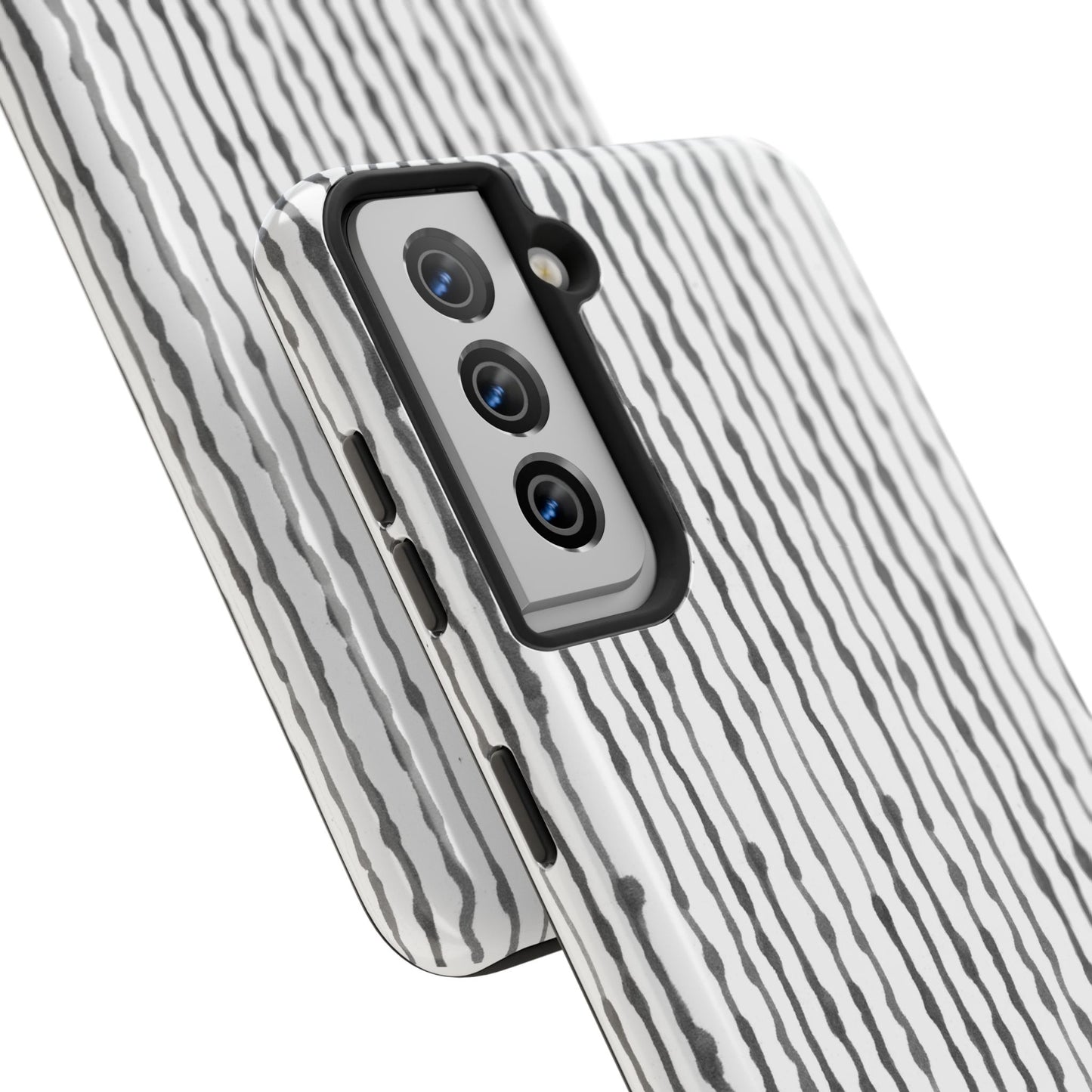 Faux Seersucker White / Charcoal Phone Case