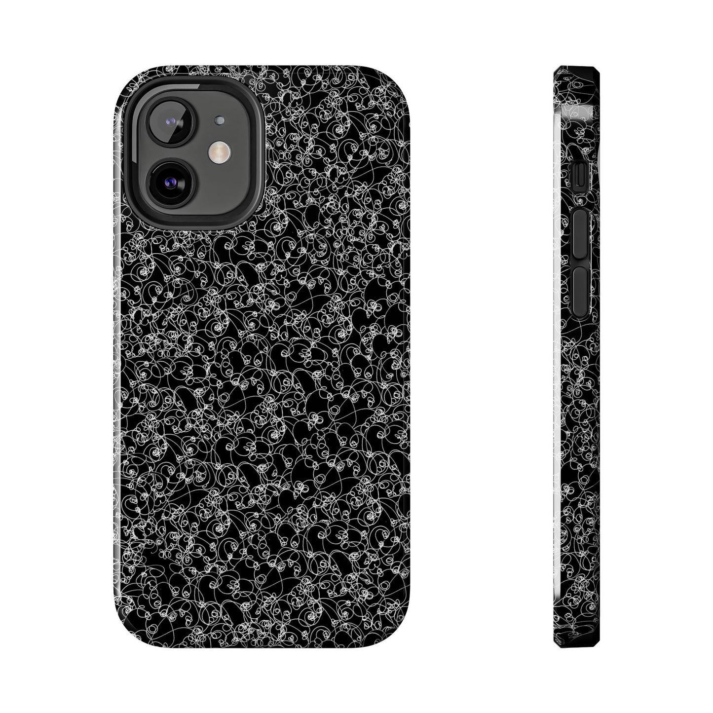 Scribble Black / White Phone Case