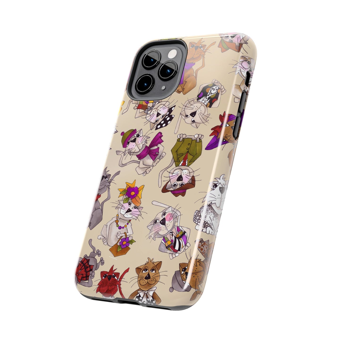 Spice Cats Tossed Muslin Phone Case