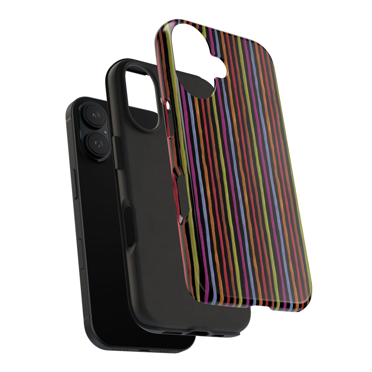 Stripe Black Phone Case