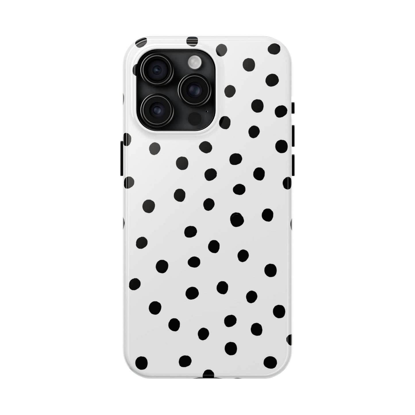 Dot White / Black Phone Case