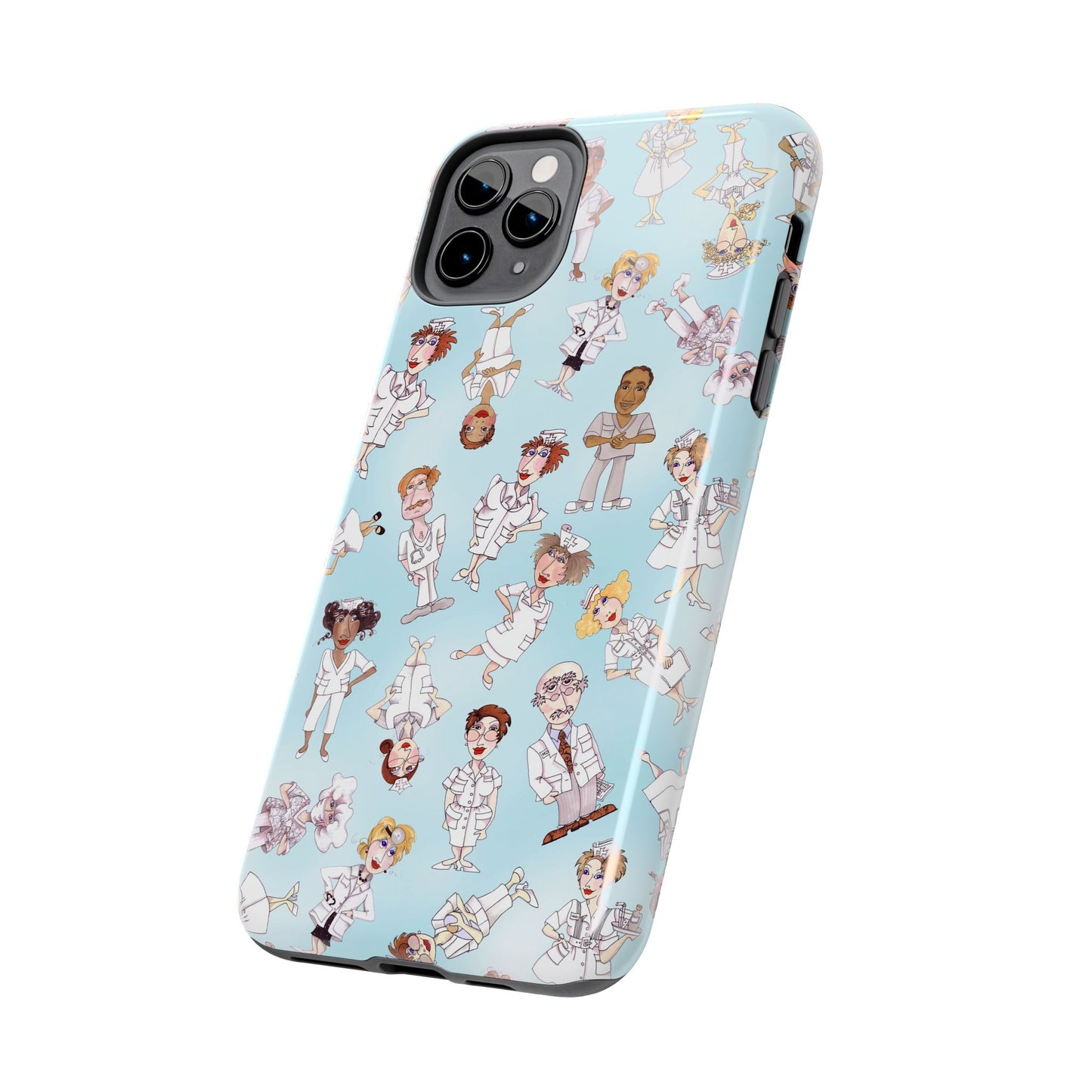 Tossed Nurses Aqua Phone Case