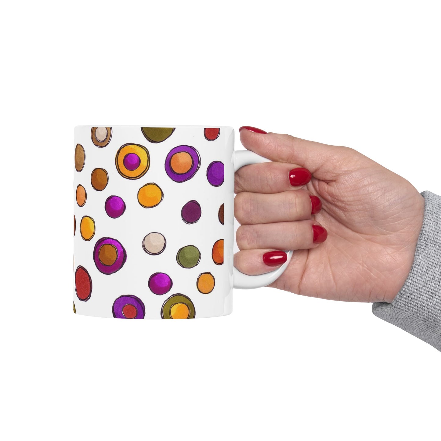 Sesame Dot White Cup