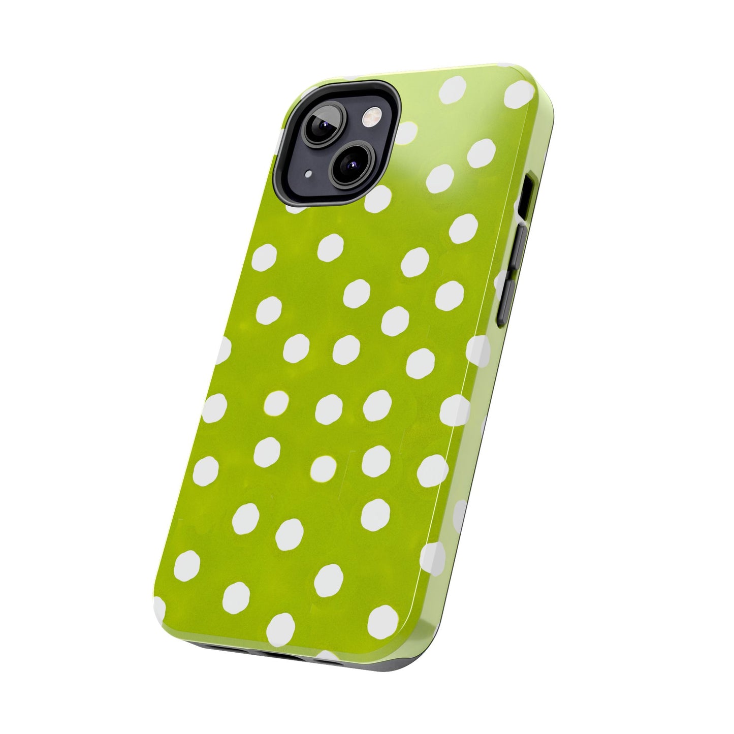 Jumbo Dots Green / White Phone Case