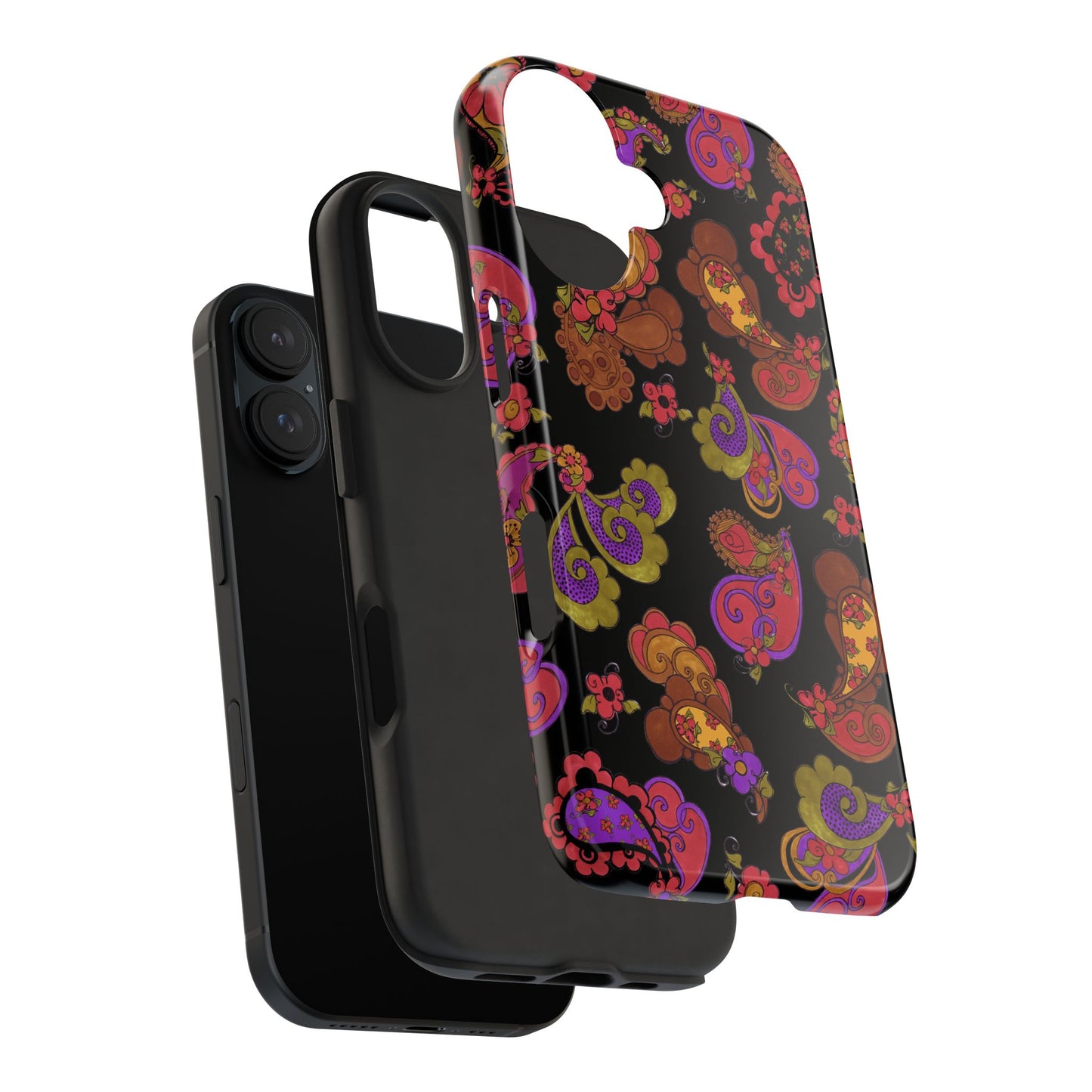 Posie Paisley Black Phone Case