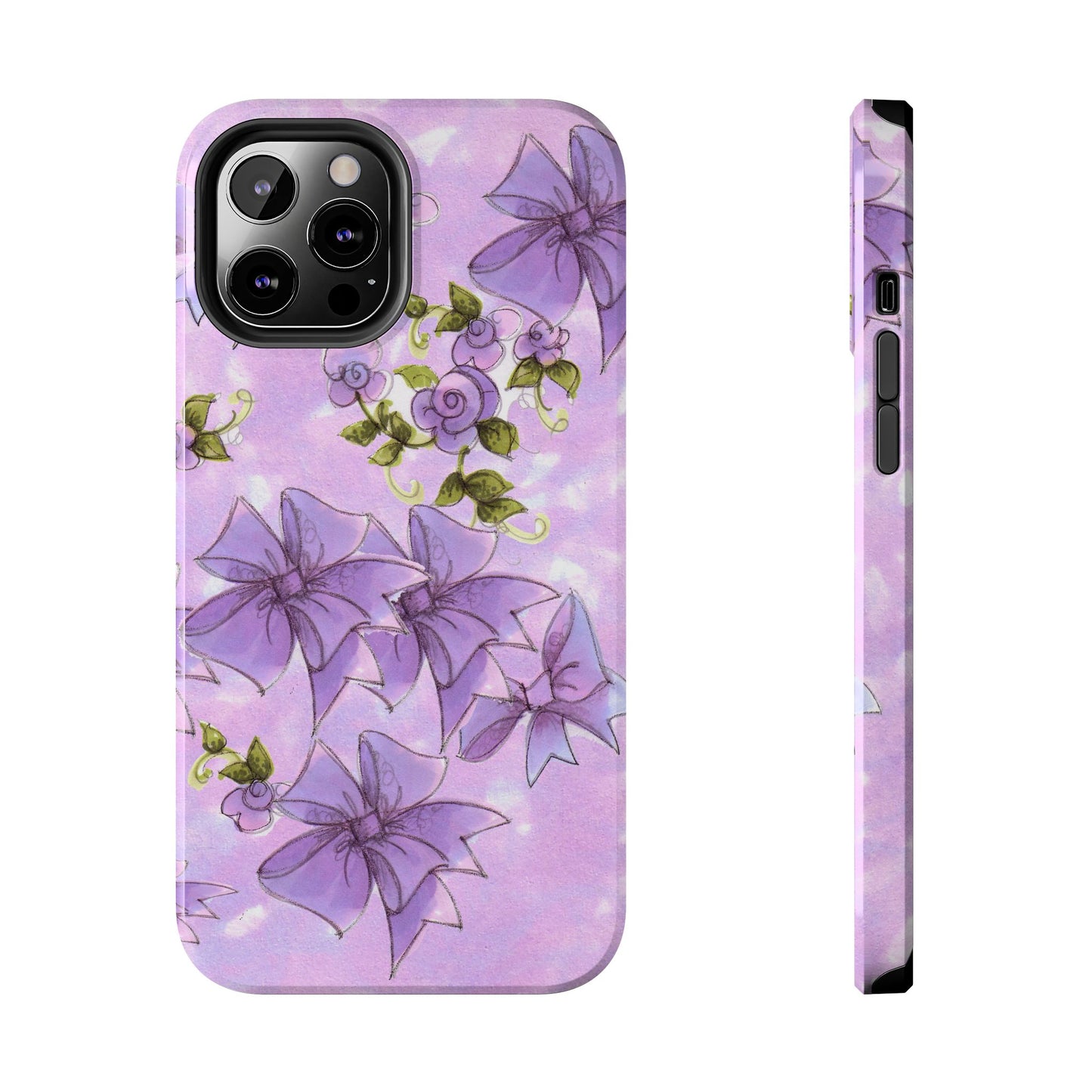 Bows & Flowers Purple Phone Case