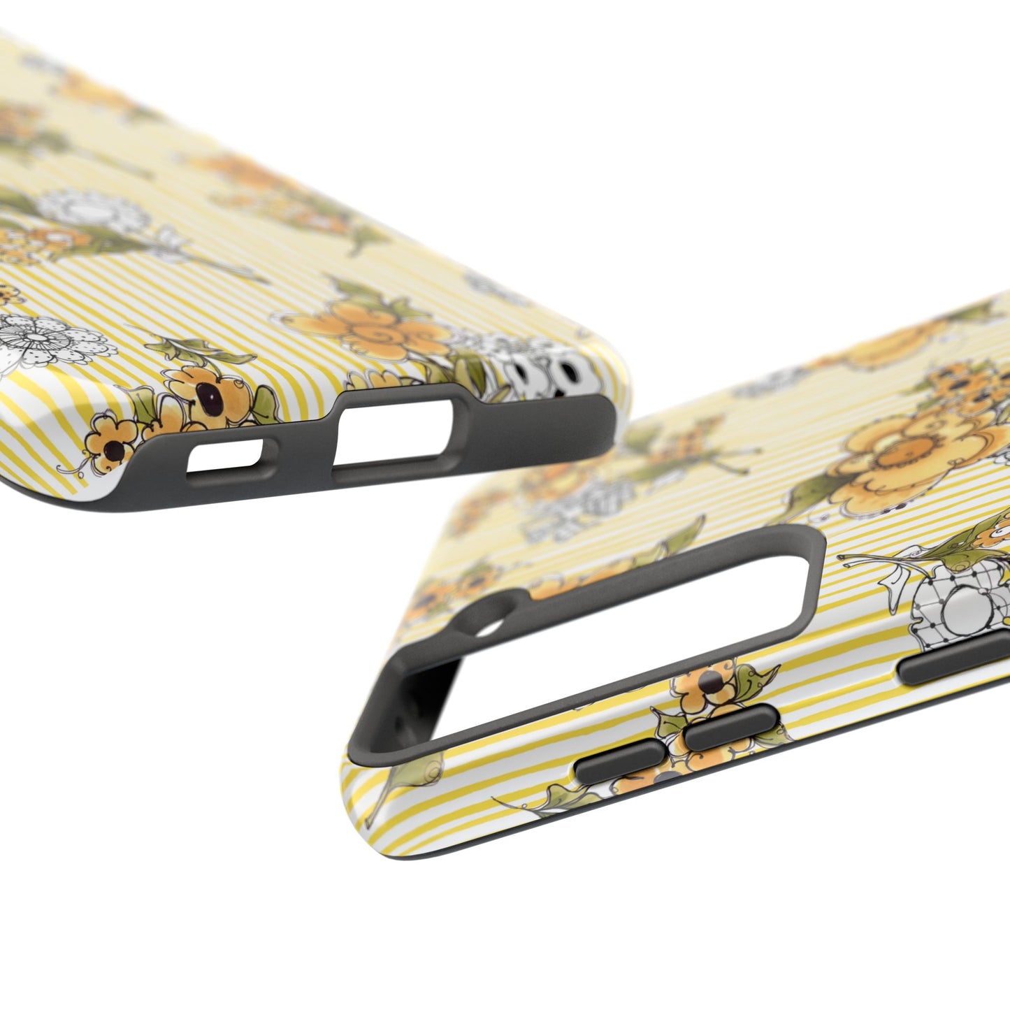 Bee Floral White / Yellow Phone Case