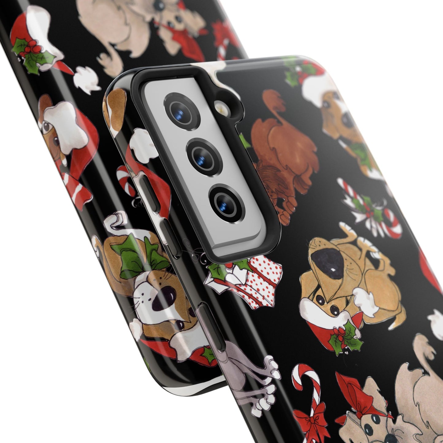 Doggie Toss Black Phone Case