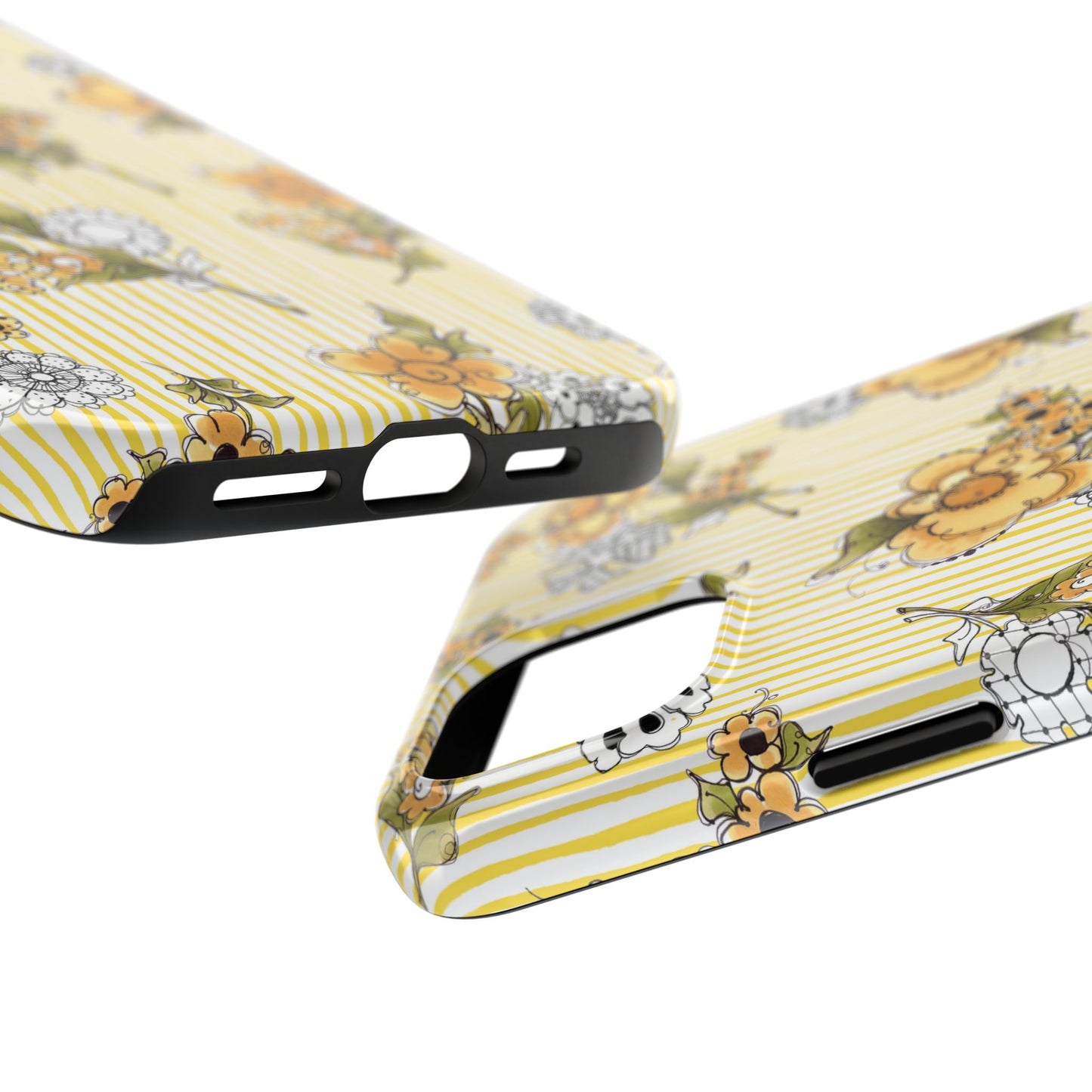 Bee Floral White / Yellow Phone Case
