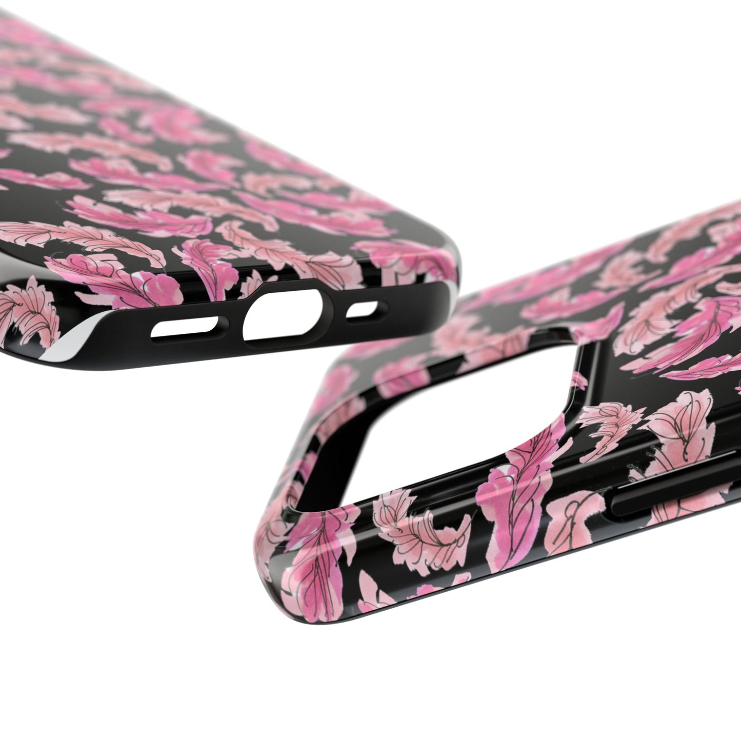 Flam Feathers Black Phone Case