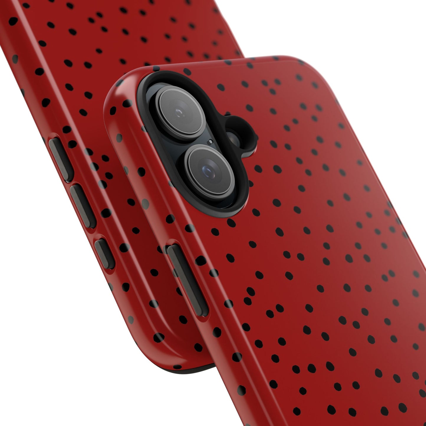 Dinky Dots Scarlett / Black Phone Case