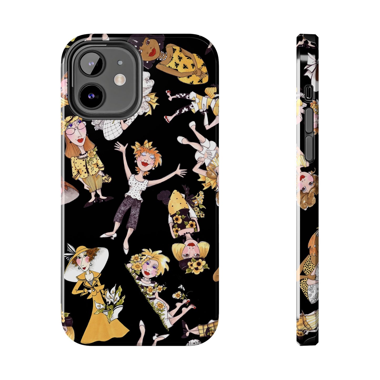 Bee Tossed Black Phone Case