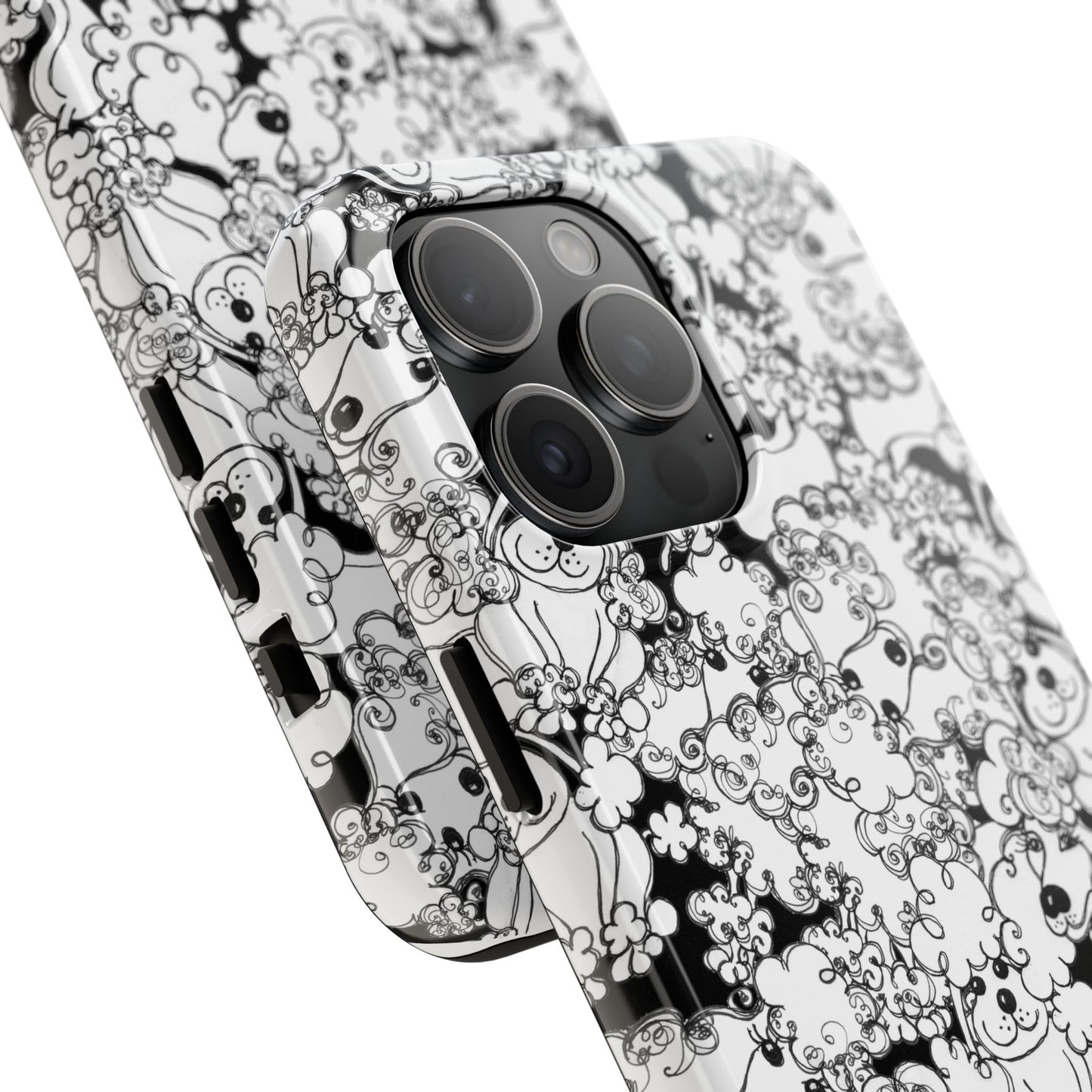 Poodle Party Black Phone Case