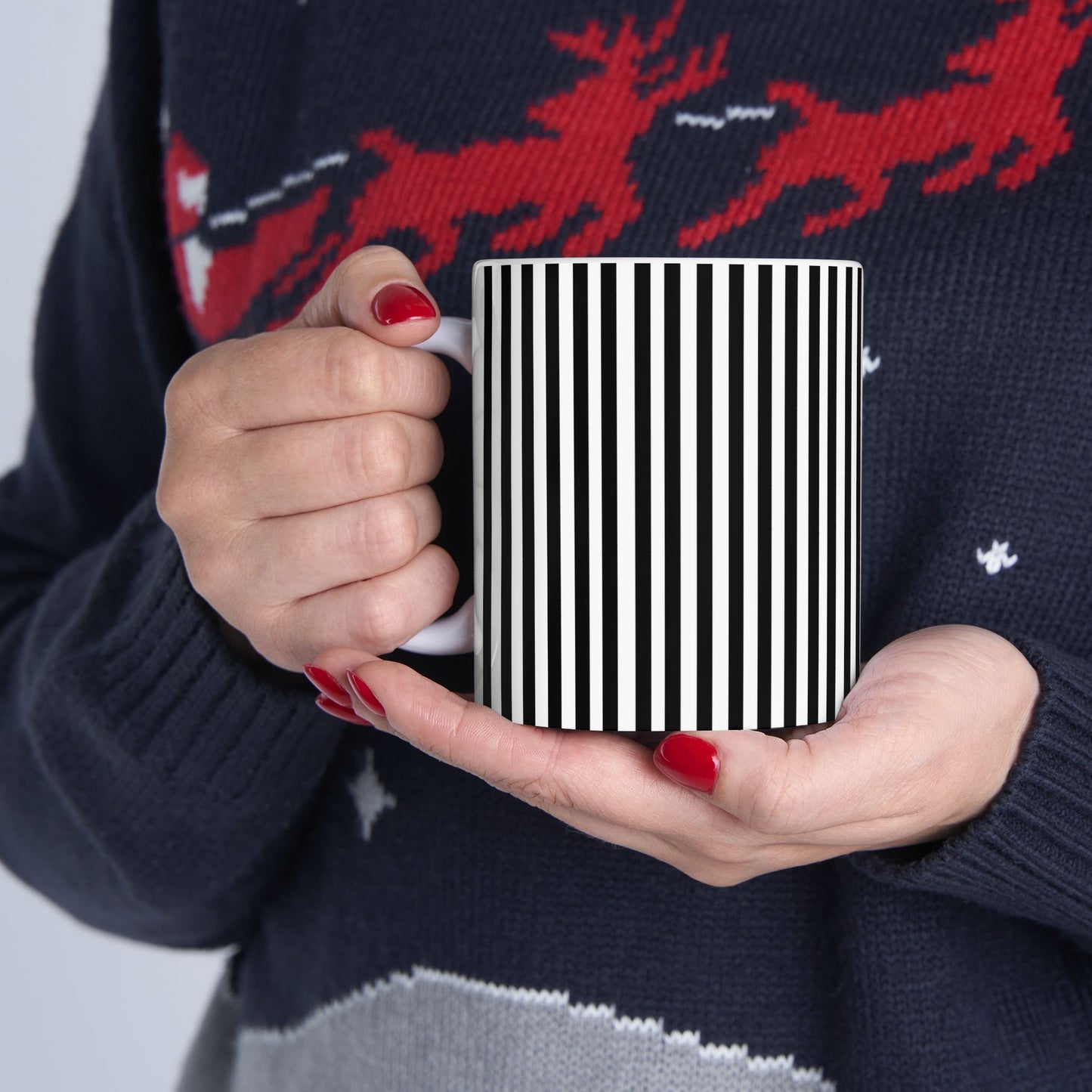Stripe White / Black Cup
