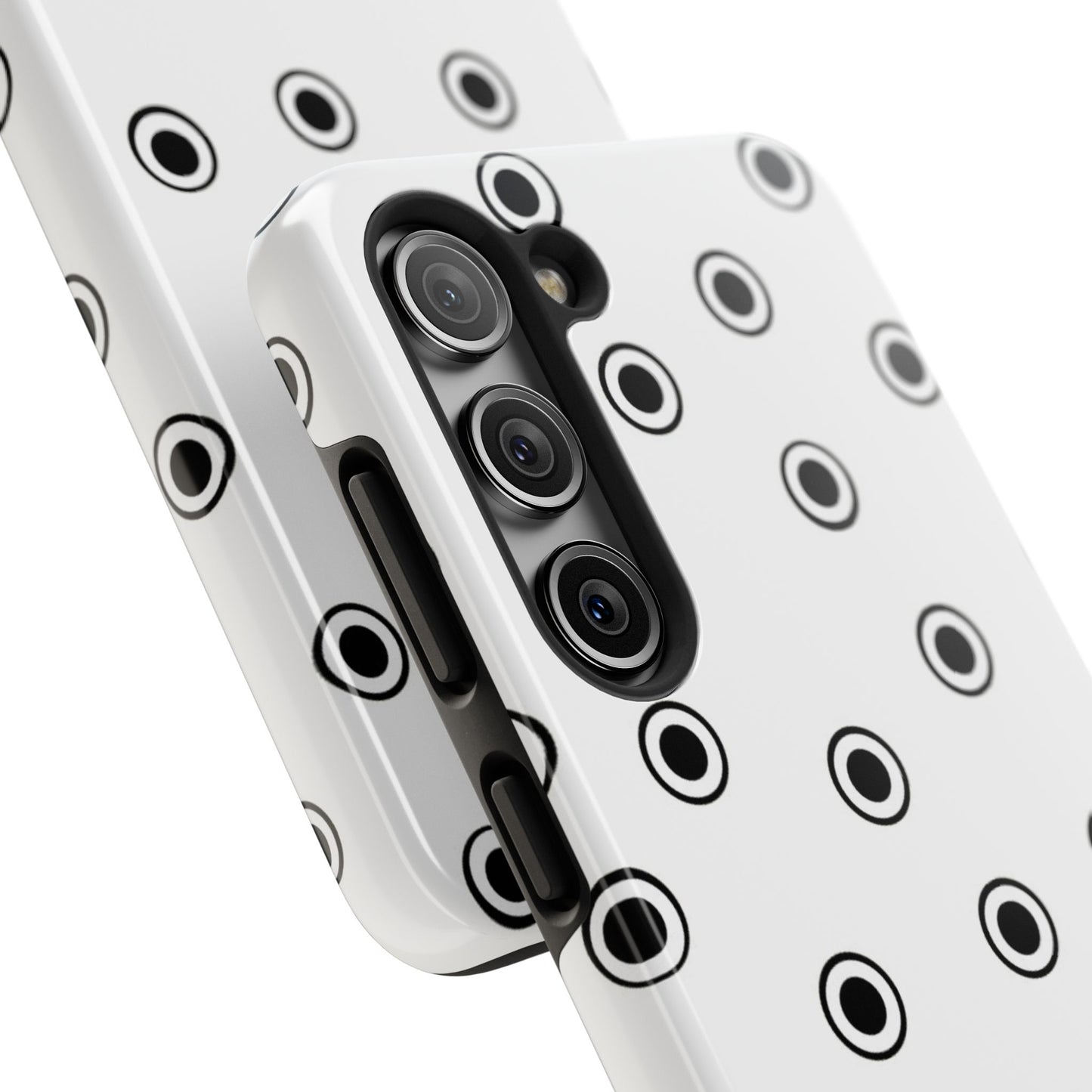 CD Dots White / Black Phone Case