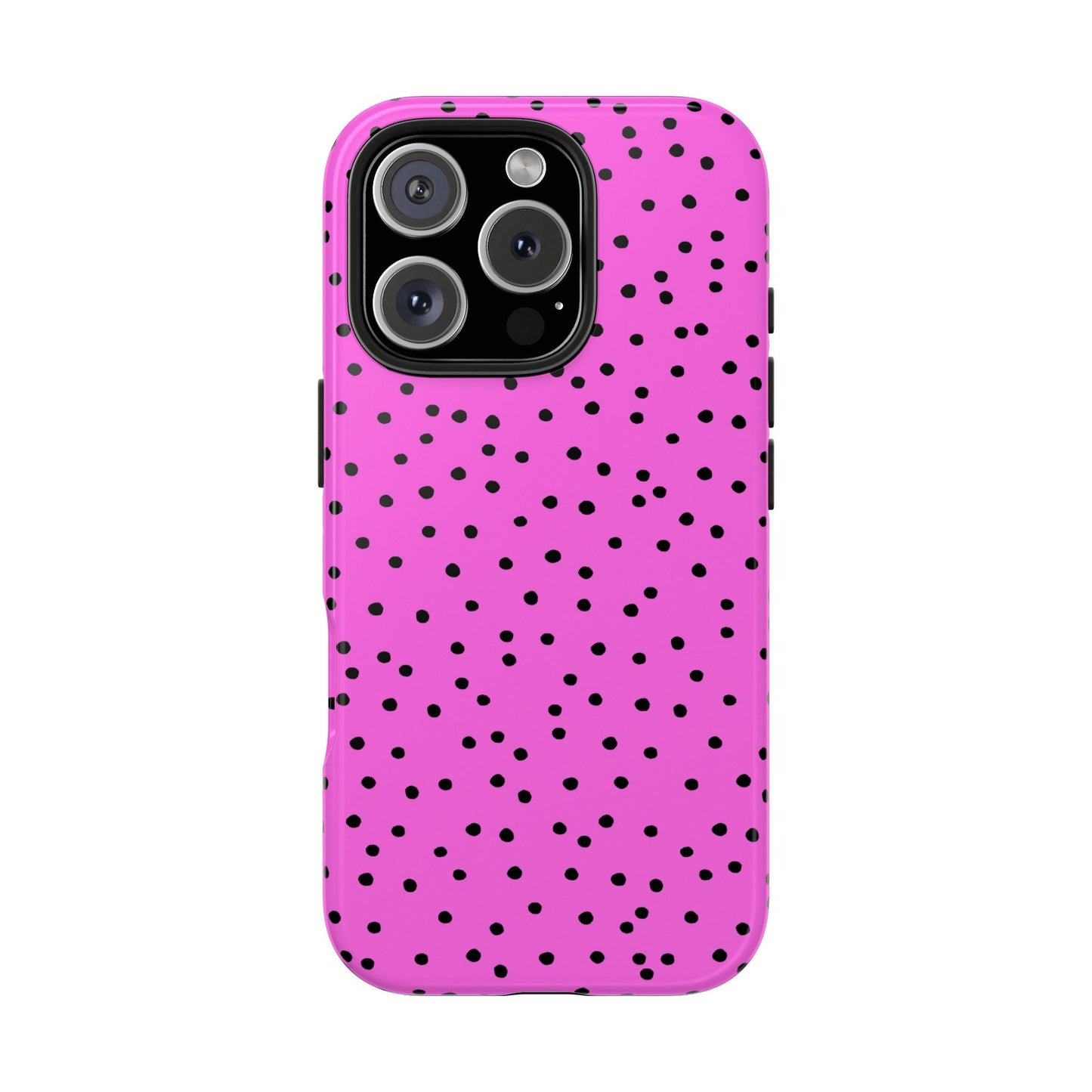 Dinky Dots Hot Pink / Black Phone Case
