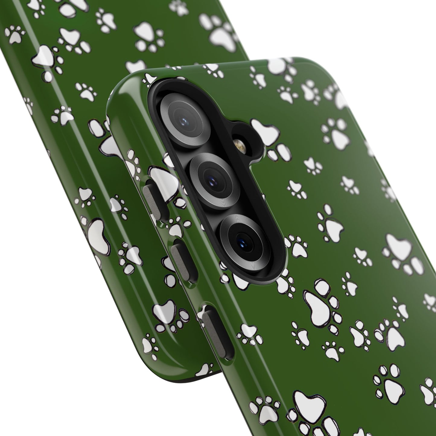 Paw Flakes Green Phone Case