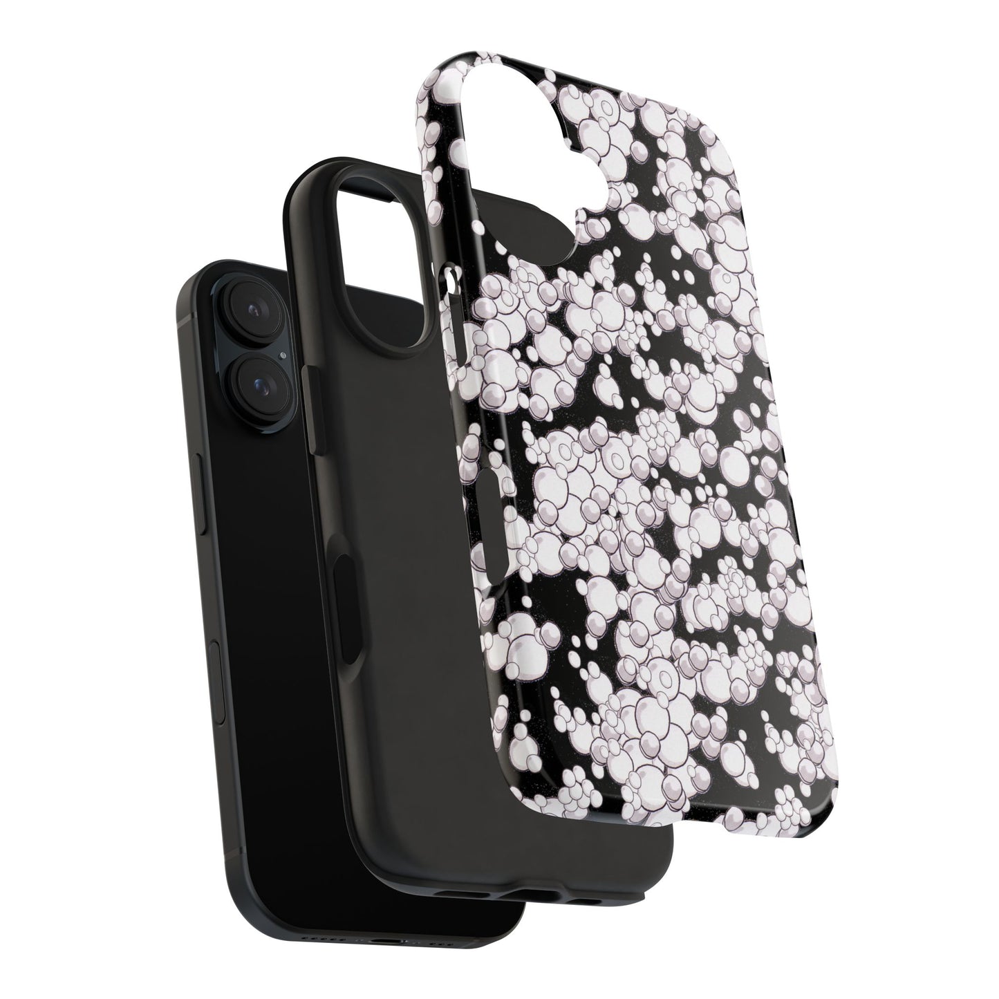 Bubble Dots Black Phone Case
