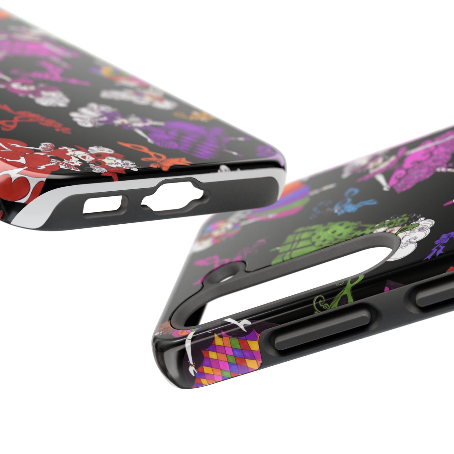 Tossed Masquerade Ladies Black Phone Case
