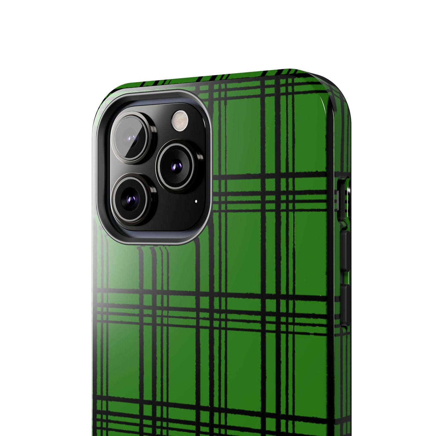 Glad Plaid Green / Black Phone Case