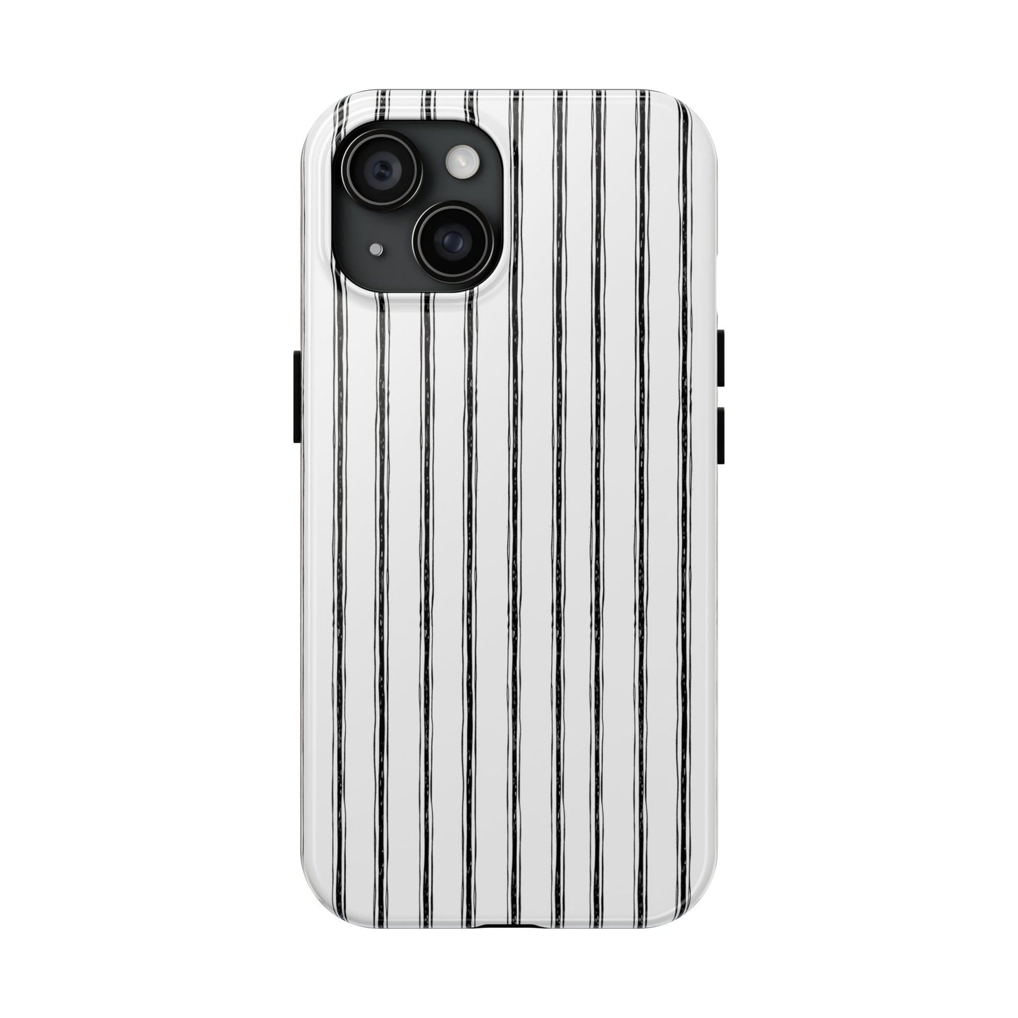 Napkin Stripe White / Black Phone Case