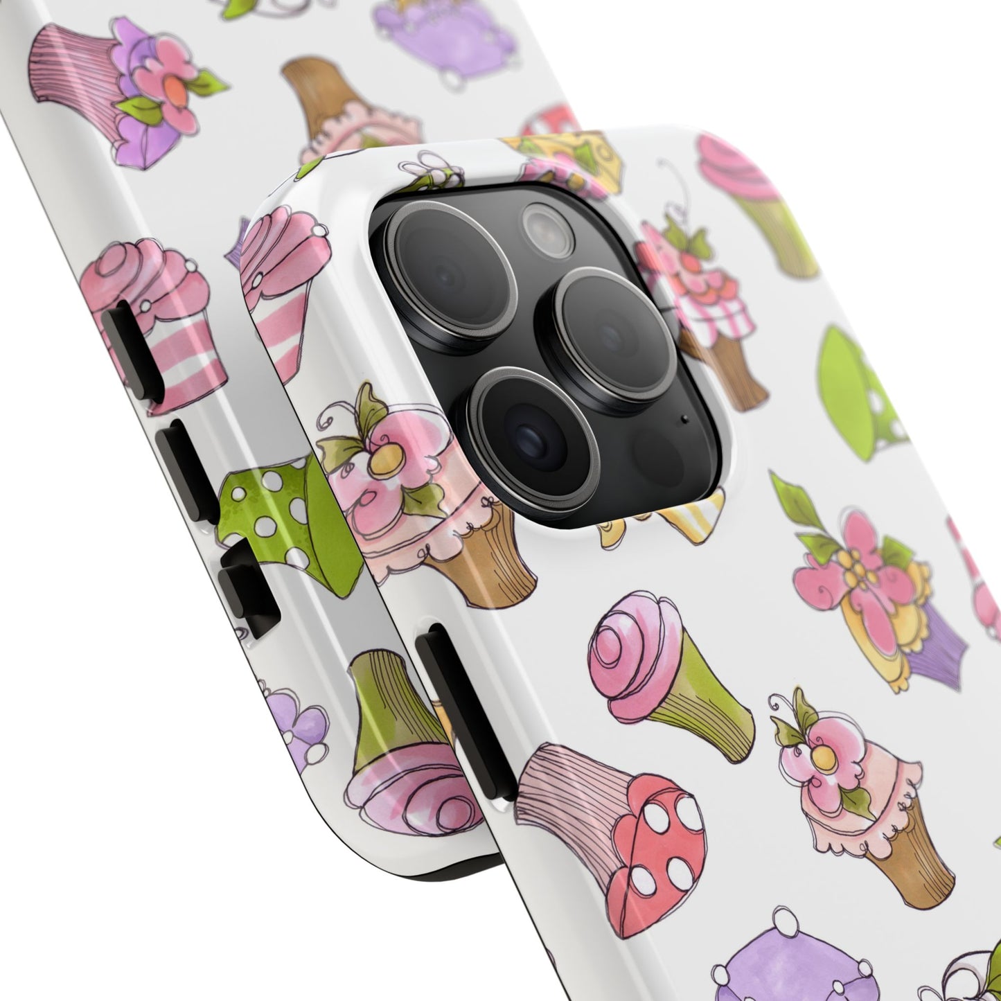 Cupcake Toss White Phone Case