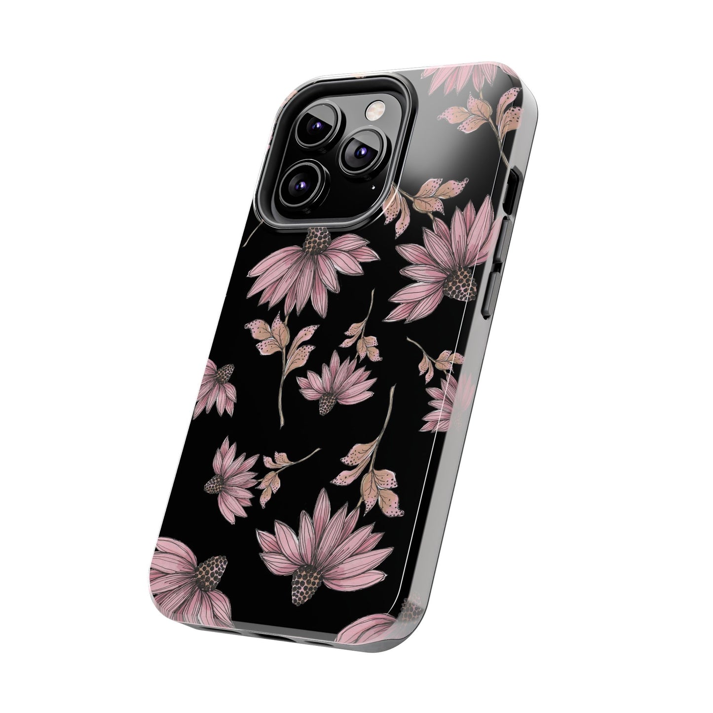 Wild Cone Flowers Black Phone Case