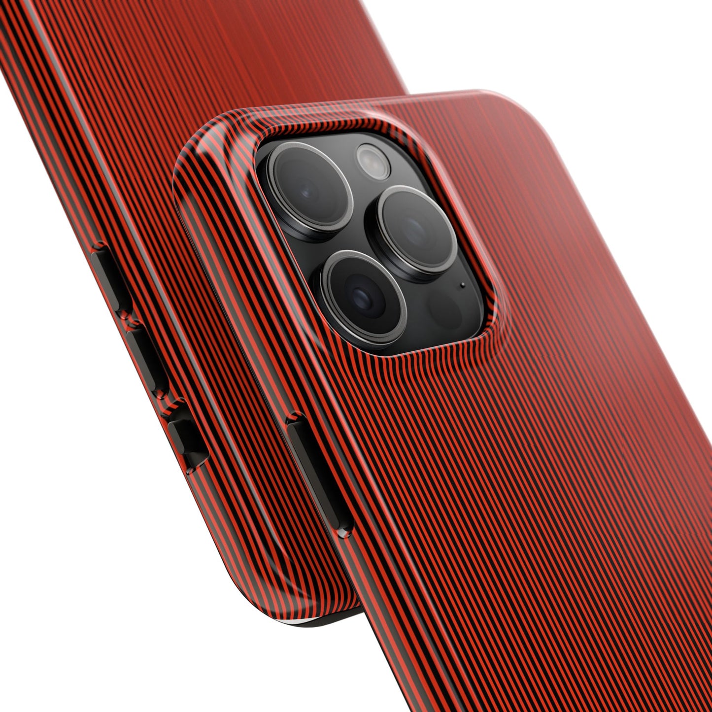 Pin Stripe Red / Black Phone Case
