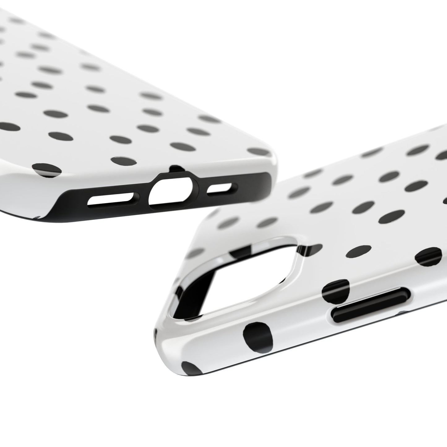 Dot White / Black Phone Case