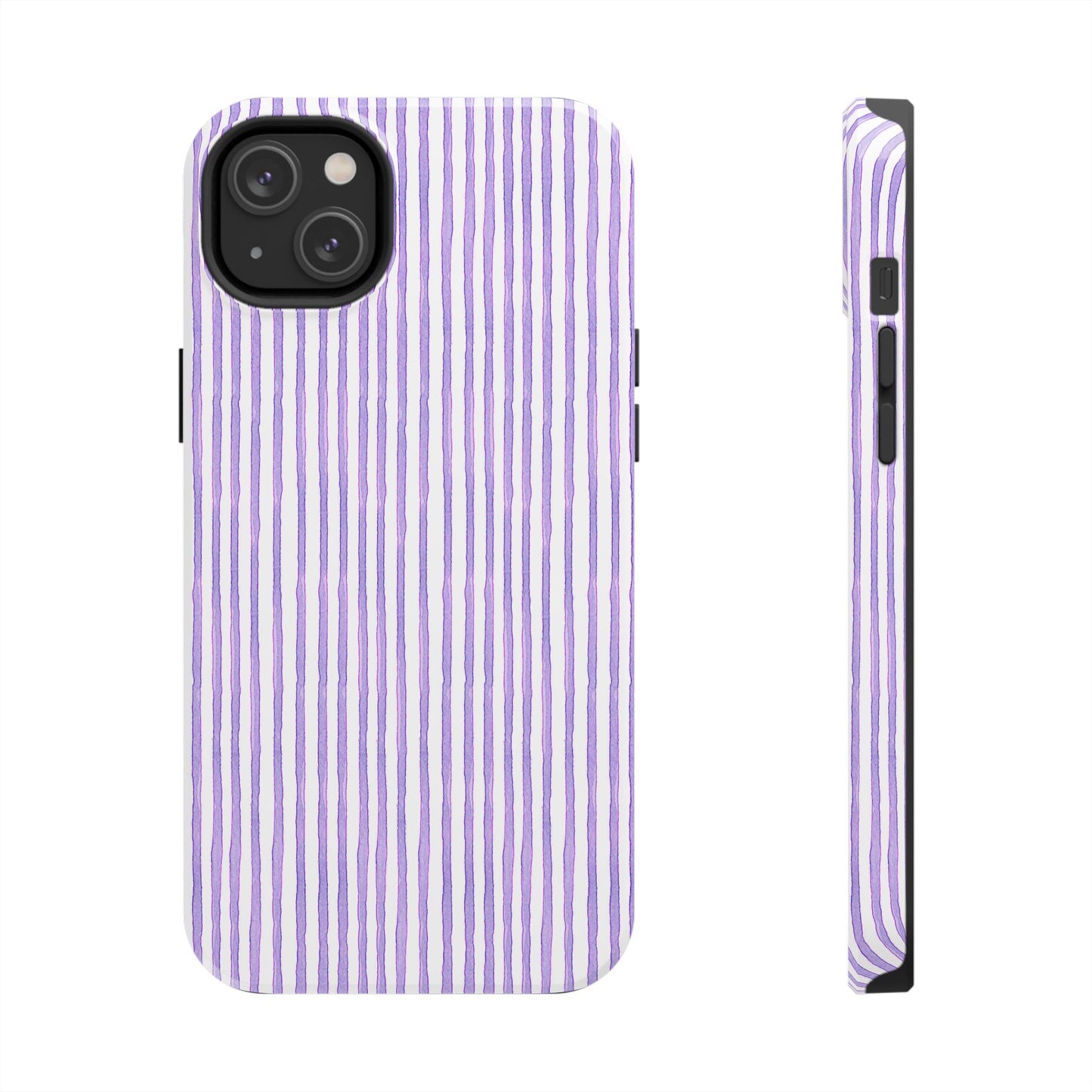 Candy Stripe White / Lilac Phone Case