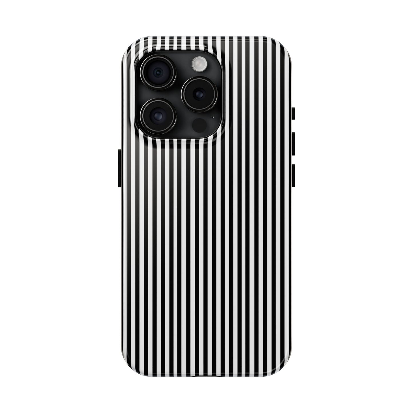 Stripe White / Black Phone Case